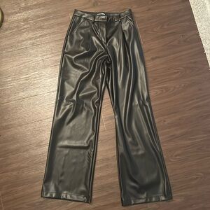 FashionNova Wide Leg Faux Leather Pants